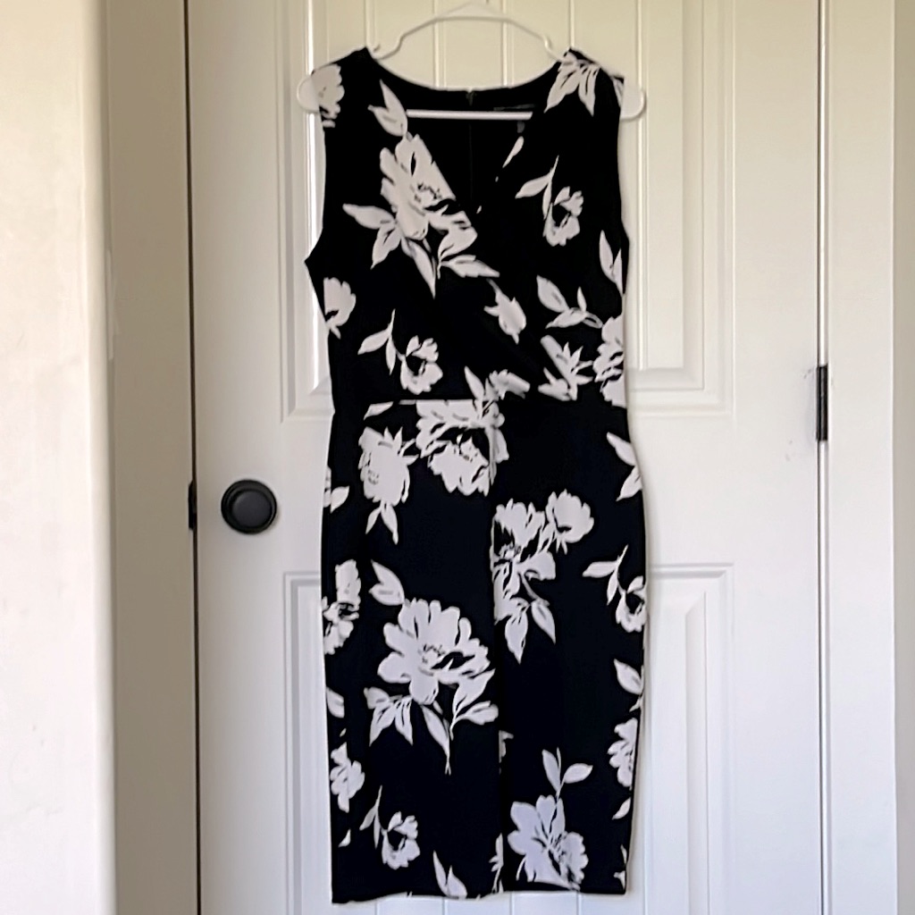 V Neck Floral Dress
